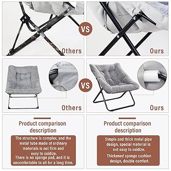 Amazon.com: Tiita Comfy Saucer Chair, Soft Faux Fur